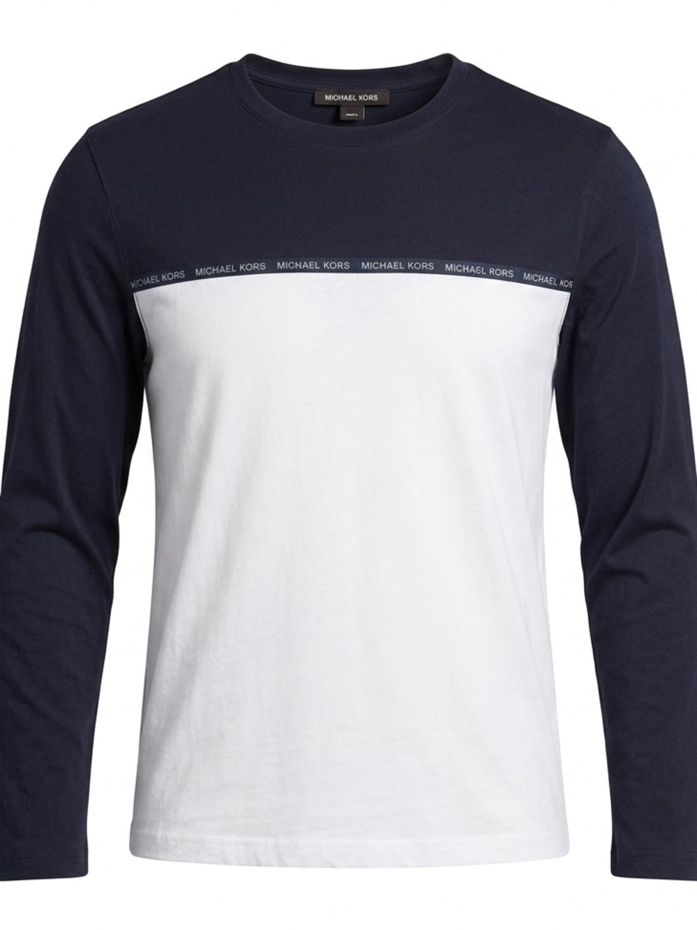 Michael Kors  Men's long-sleeve Colorblock T-Shirt crewneck Sz L Casual